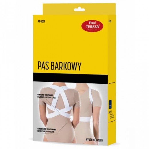 Pani Teresa, pas barkowy PT 0201, biały, rozmiar L, 1 sztuka