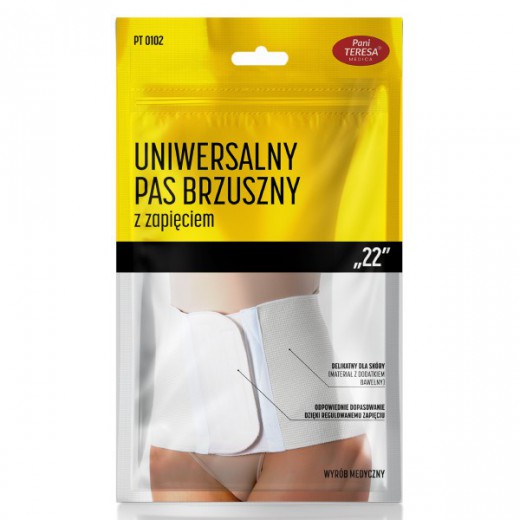 Pani Teresa, pas brzuszny, uniwersalny, z zapięciem, 22, PT 0102, rozmiar XL, 1 sztuka
