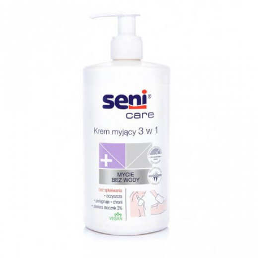 Seni Care, krem myjący 3w1, 3% mocznik, 1000 ml