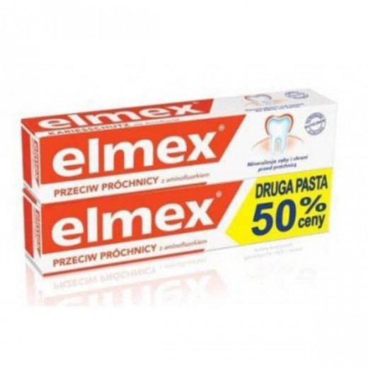 Elmex Pasta do zębów przeciw próchnicy, 2 x 75 ml