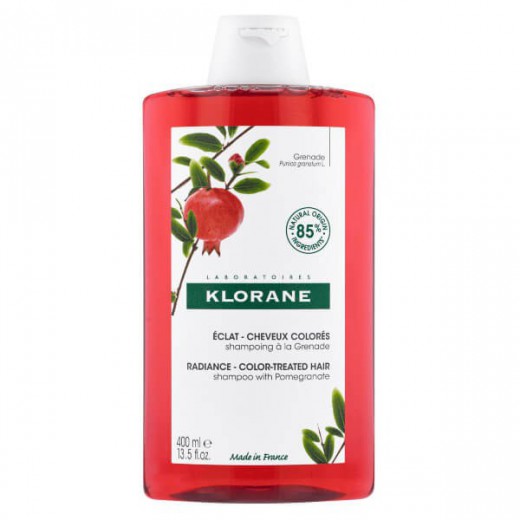Klorane, szampon na bazie wyciągu z granatu, do włosów farbowanych, 400 ml