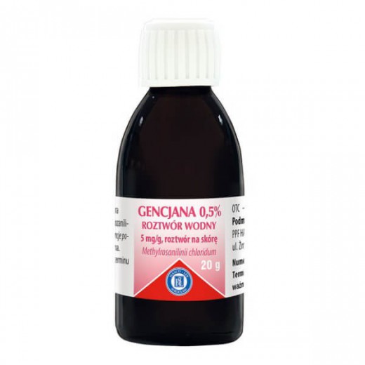 Gencjana 0,5% roztwór na skórę, 20ml