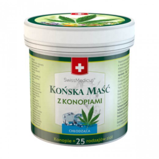 Szwajcarska Maść Końska Chłodząca z Konopiami, 250ml