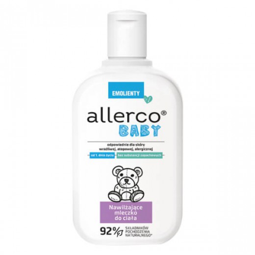 Allerco Baby Emolienty, nawilżające mleczko do ciała, 250 ml