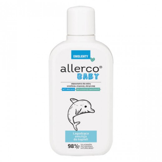 Allerco Baby Emolienty, łagodząca emulsja do kąpieli, 400 ml