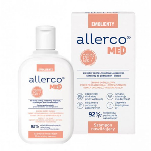 Allerco Emolienty, szampon nawilżający, 200 ml