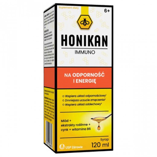 Honikan Immuno, syrop dla dzieci od 6 lat i dorosłych, 120 ml