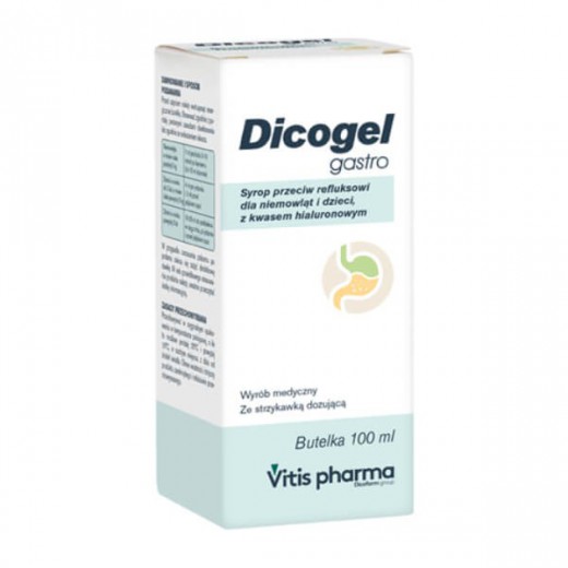 Dicogel Gastro, syrop przeciw refluksowi, dla niemowląt i dzieci, 100 ml