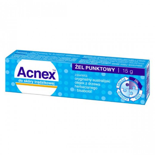 Acnex, żel punktowy do skóry trądzikowej, 15 g