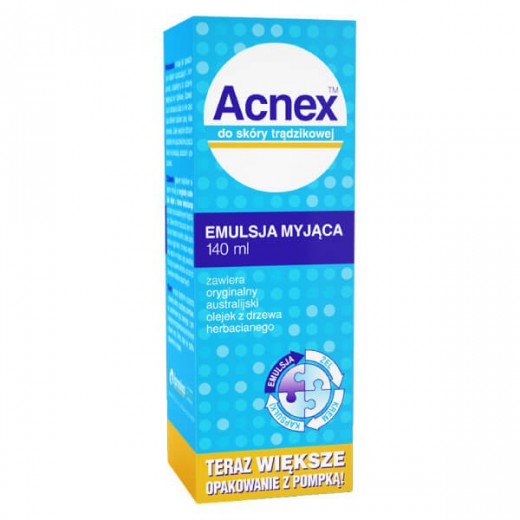 Acnex, emulsja myjąca, do skóry trądzikowej, 140 ml