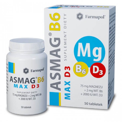 Asmag B6 Max D3, 50 tabletek