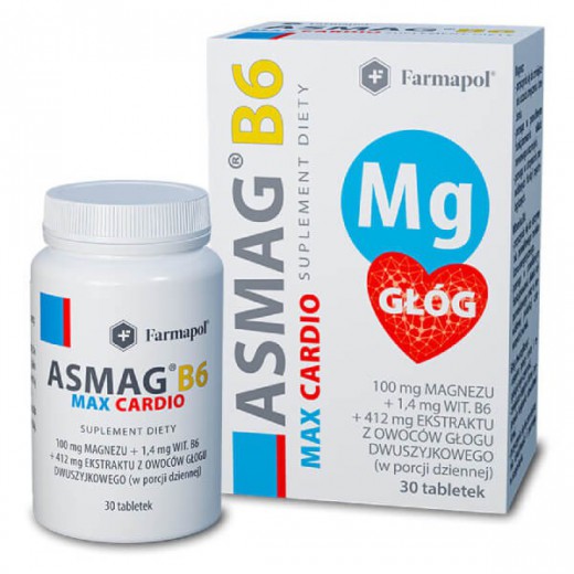 Asmag B6 Max Cardio, 30 tabletek