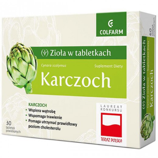 Zioła w tabletkach, Karczoch, 30 tabletek