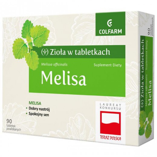 Zioła w tabletkach, Melisa, 90 tabletek