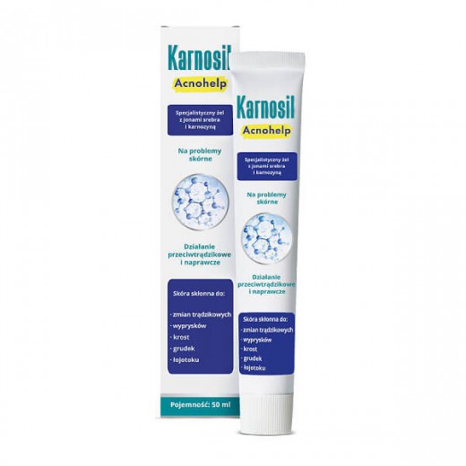 Karnosil Acnohelp, żel z jonami srebra i karnozyną, 50 ml