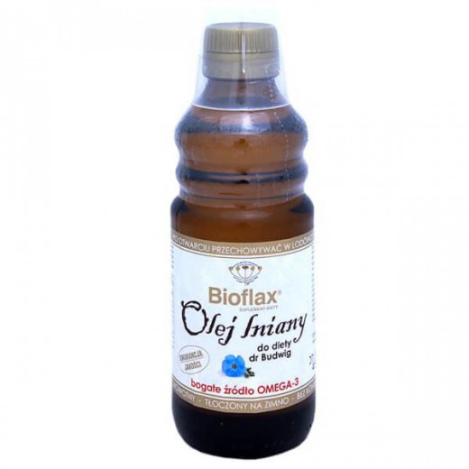 Boflax Olej lniany do diety dr Budwig, tłoczony na zimno, 500 ml