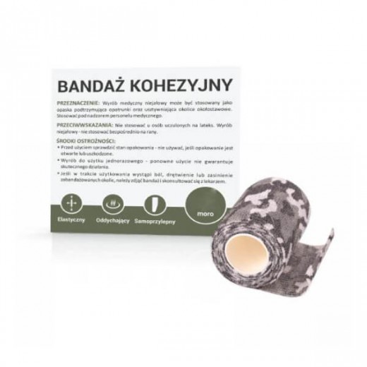 Bandaż kohezyjny moro, 4,5m x 10cm, 1 sztuka