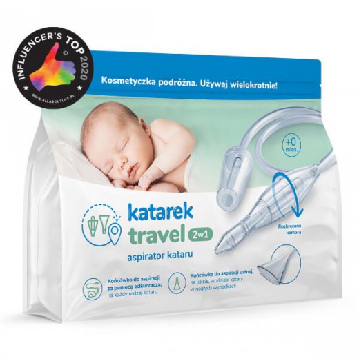Katarek Travel 2w1, aspirator do nosa od urodzenia, 1 opakowanie