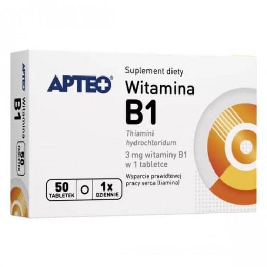 Apteo Witamina B1, 3 mg, 50 tabletek