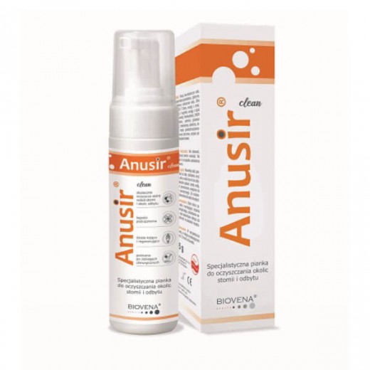 Anusir Clean, specjalistyczna pianka do oczyszczania okolic stomii i odbytu, 225 g
