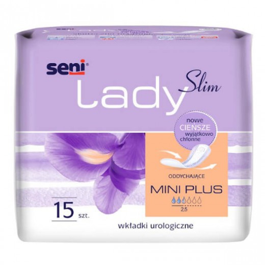 Seni Lady Slim, wkładki urologiczne, Mini Plus, 12 sztuk