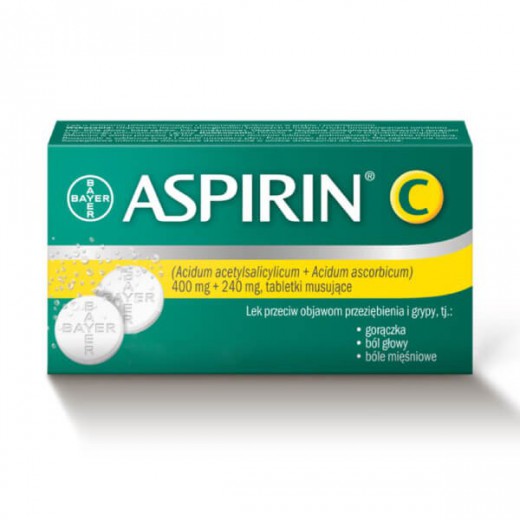Aspirin C 400 mg + 240 mg, 20 tabletek musujących (Pharmavitae)