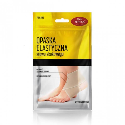 Pani Teresa, opaska elastyczna stawu skokowego PT 0302, cielista, rozmiar XL, 1 sztuka