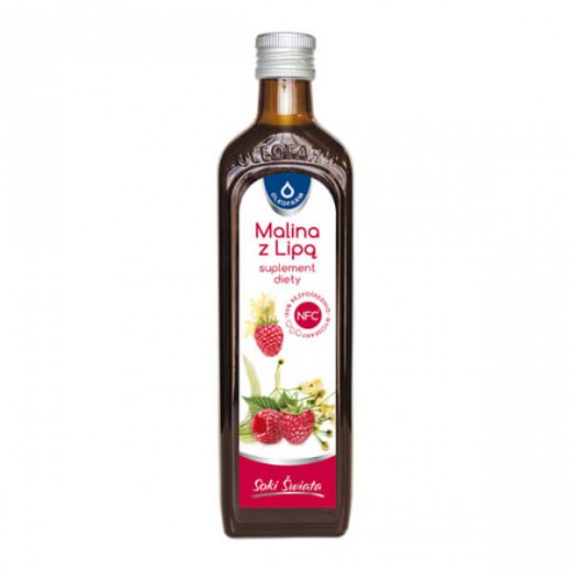 Oleofarm Soki Świata Malina z Lipą, 490 ml