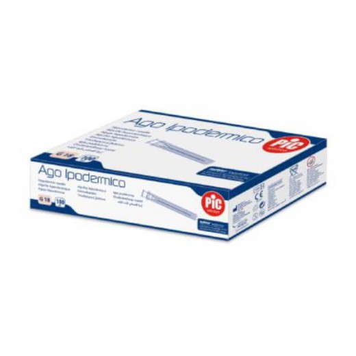 PIC Igła iniekcyjna, 1,2 x 40mm G18, 100 sztuk