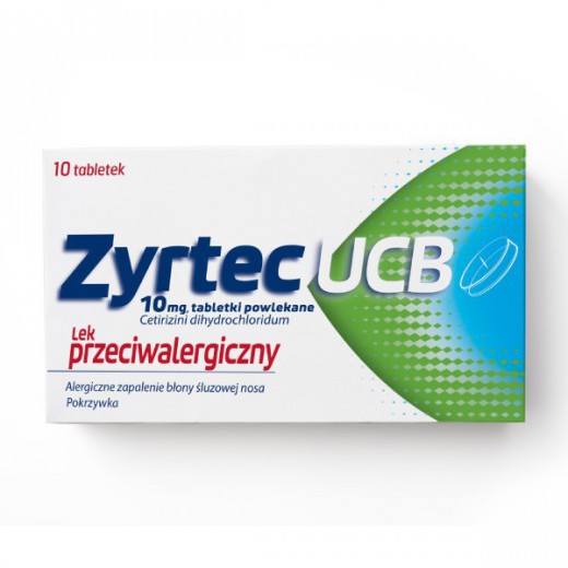 Zyrtec UCB 10 mg, 10 tabletek powlekanych