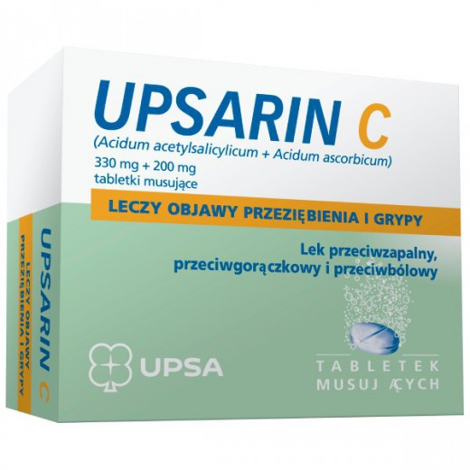 Upsarin C 330 mg + 200 mg, 10 tabletek musujących (import równoległy Delfarma)
