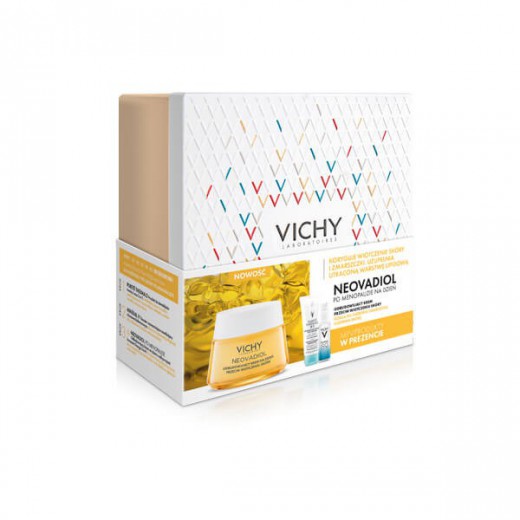 Vichy Zestaw Neovadiol po menopauzie krem na dzień, 50ml+Purete Thermale, preparat do demakijażu 3w1, 100 ml+booster, 10 ml