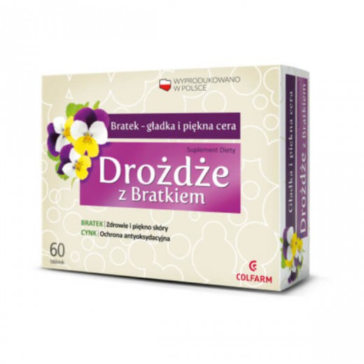 Drożdże z bratkiem, 60 tabletek