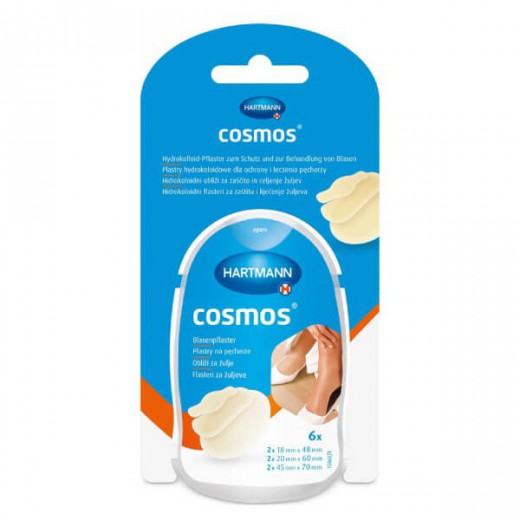 Cosmos Plastry na pęcherze, hydrokoloidowe, 3 rozmiary, 6 sztuk