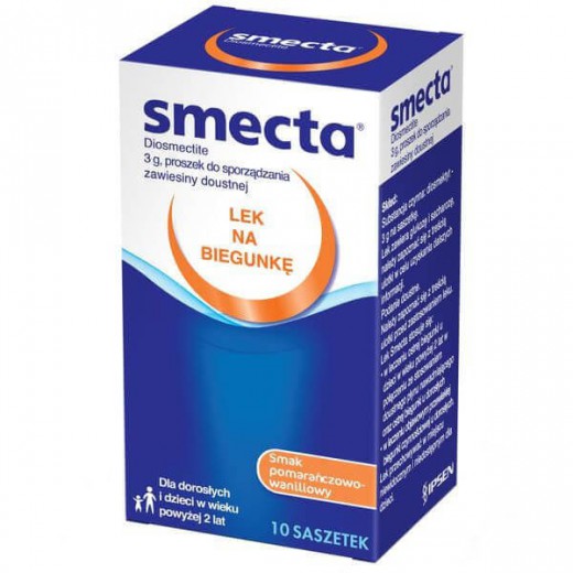 Smecta 3 g, smak pomarańczowo-waniliowy, 10 saszetek (import równoległy Inpharm)