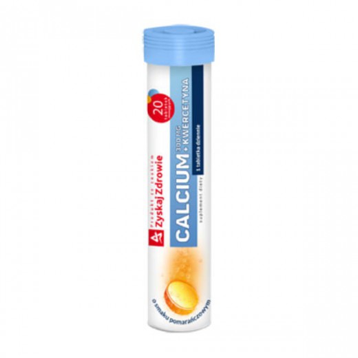 Calcium 300 mg + kwercetyna, Zyskaj Zdrowie, 20 tabletek musujących