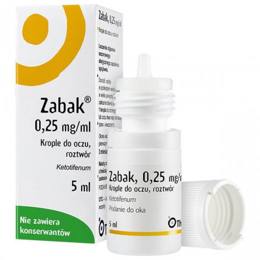 Zabak 0,25 mg/ ml, krople do oczu na alergię, 5 ml (import równoległy Pharmapoint)
