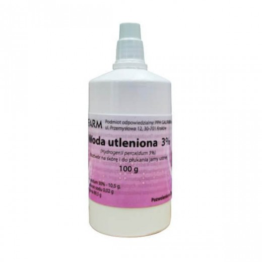 Woda utleniona 3%, Galfarm, 100g