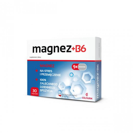 Colfarm Magnez + B6, 30 kapsułek