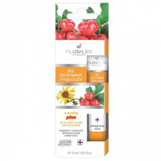 Flos-Lek Pharma, Żel do powiek i pod oczy z arniką plus, 15 ml