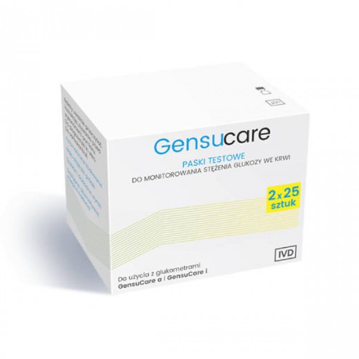 Gensucare, paski testowe, 50 sztuk
