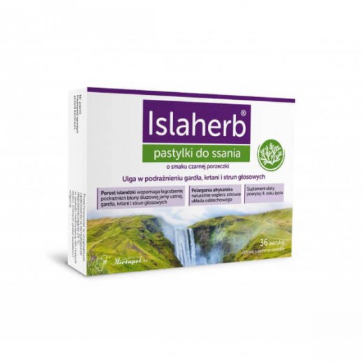 Islaherb, pastylki do ssania, 36 pastylek
