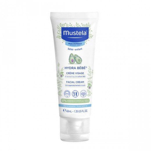 Mustela Bebe Enfant HydraBebe, krem do twarzy, od urodzenia, 40 ml