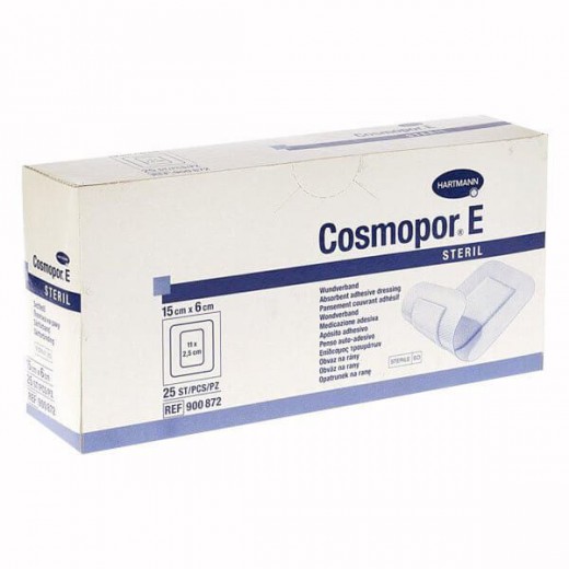 Cosmopor E, opatrunek na rany pooperacyjne, jałowy, 15 cm x 6 cm, 25 sztuk