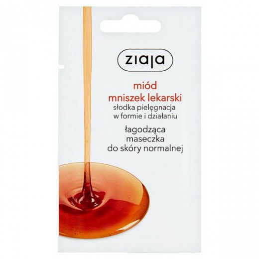 Ziaja, miód,mniszek lekarski, łagodząca maseczka, 7 ml