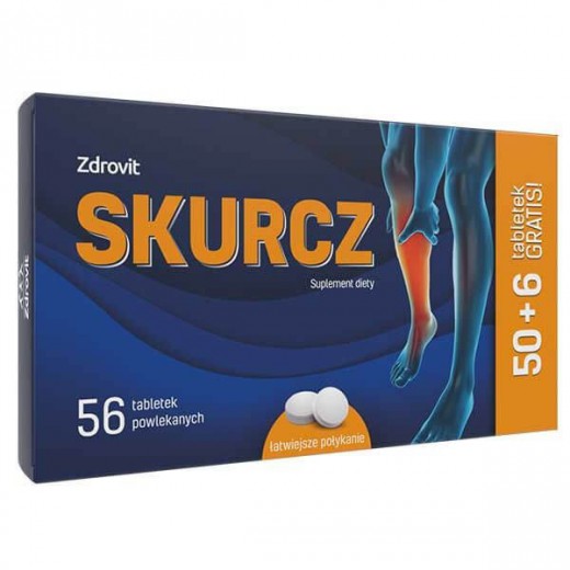Zdrovit Skurcz, 50 tabletek powlekanych + 6 tabletek gratis