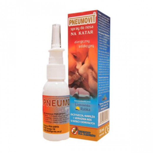 Pneumovit, spray do nosa na katar dla dzieci i dorosłych, 35 ml