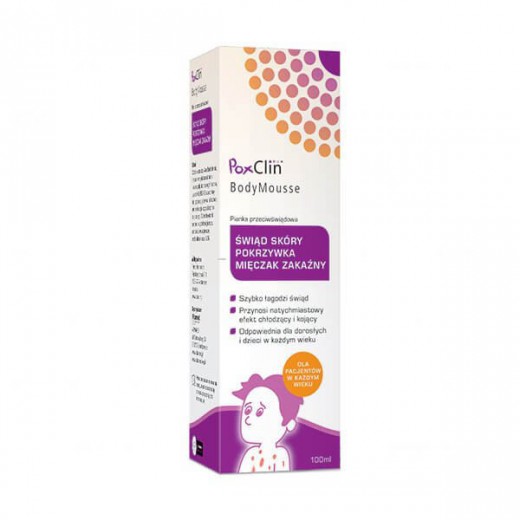 PoxClin BodyMousse, pianka przeciwświądowa, 100 ml