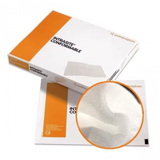 Intrasite Conformable, 10 cm x 20 cm, opatrunek z włókniny z hydrożelem, 1 opatrunek
