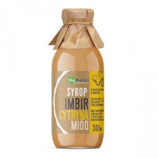 EkaMedica Syrop imbir Cytryna Miód, 300 ml